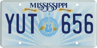 MS license plate YUT656