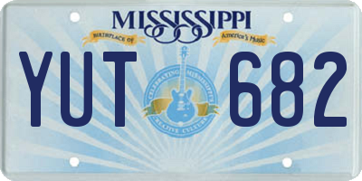 MS license plate YUT682