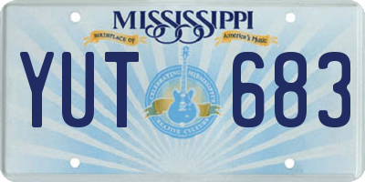 MS license plate YUT683