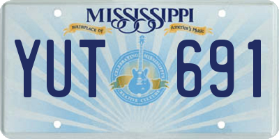 MS license plate YUT691