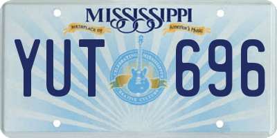 MS license plate YUT696