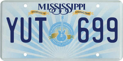 MS license plate YUT699