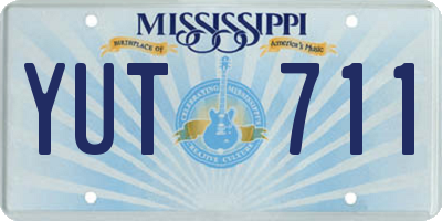 MS license plate YUT711