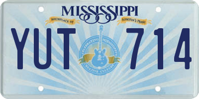 MS license plate YUT714