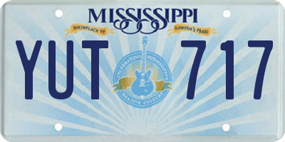 MS license plate YUT717
