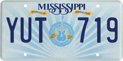 MS license plate YUT719