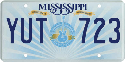 MS license plate YUT723