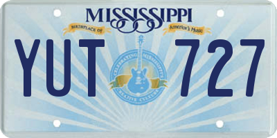 MS license plate YUT727