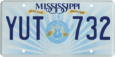 MS license plate YUT732