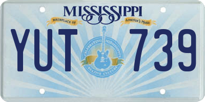 MS license plate YUT739