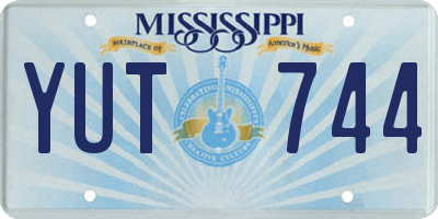 MS license plate YUT744
