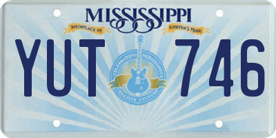 MS license plate YUT746