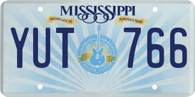 MS license plate YUT766