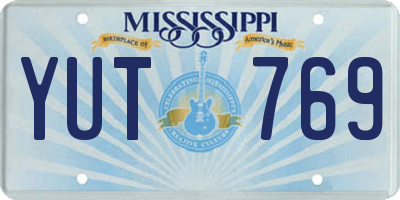 MS license plate YUT769