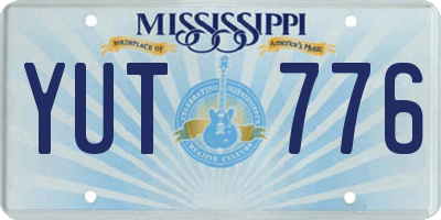 MS license plate YUT776