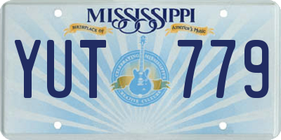 MS license plate YUT779