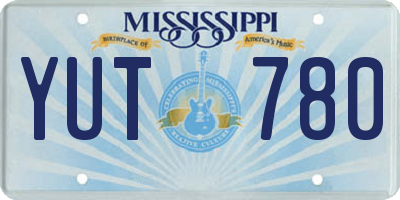 MS license plate YUT780