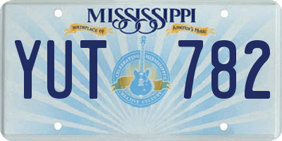 MS license plate YUT782