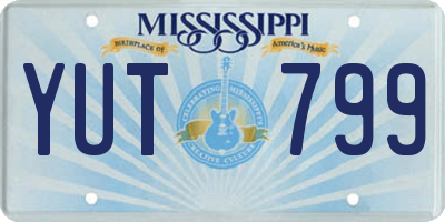 MS license plate YUT799