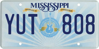 MS license plate YUT808