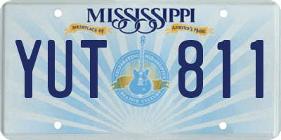 MS license plate YUT811