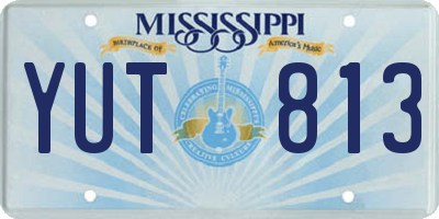 MS license plate YUT813