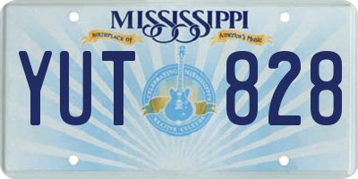 MS license plate YUT828