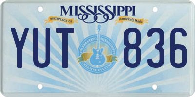 MS license plate YUT836