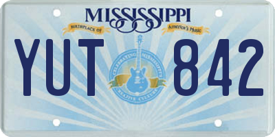 MS license plate YUT842