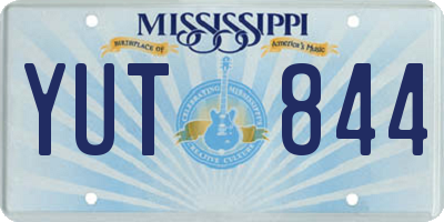 MS license plate YUT844