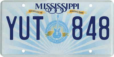 MS license plate YUT848