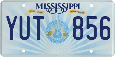 MS license plate YUT856