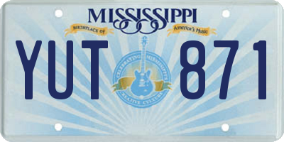 MS license plate YUT871