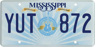 MS license plate YUT872
