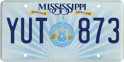MS license plate YUT873