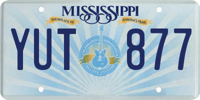 MS license plate YUT877