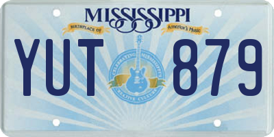MS license plate YUT879