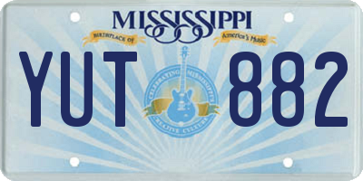 MS license plate YUT882