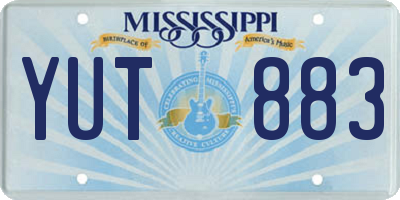 MS license plate YUT883