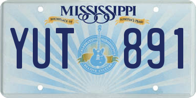 MS license plate YUT891