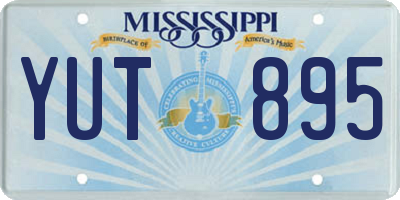 MS license plate YUT895