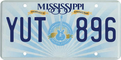 MS license plate YUT896