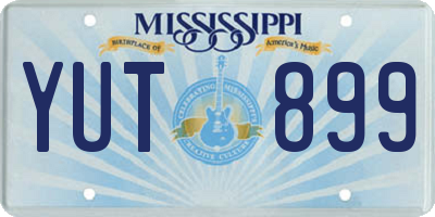 MS license plate YUT899