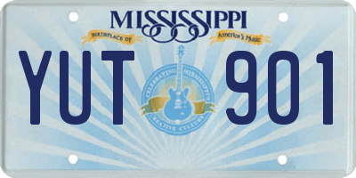 MS license plate YUT901