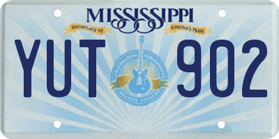 MS license plate YUT902