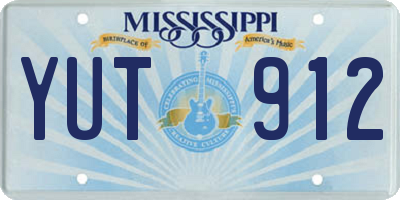 MS license plate YUT912