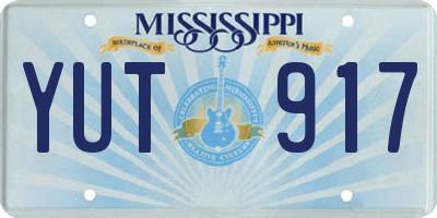 MS license plate YUT917