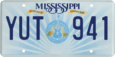 MS license plate YUT941