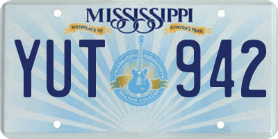 MS license plate YUT942