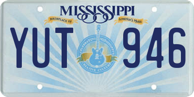 MS license plate YUT946